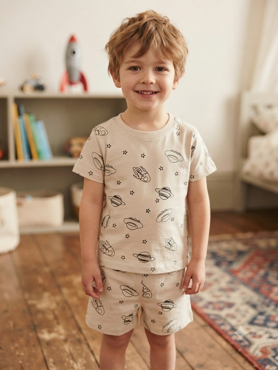 2 PC set for Kids skin Space ship