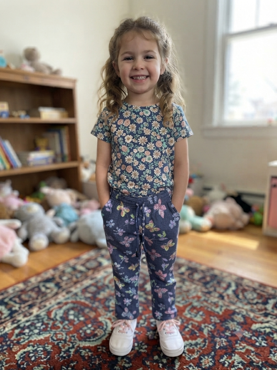 Floral Printed Trouser for Girls