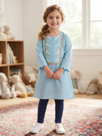 Hopscotch Cotton Embroidered Kurti