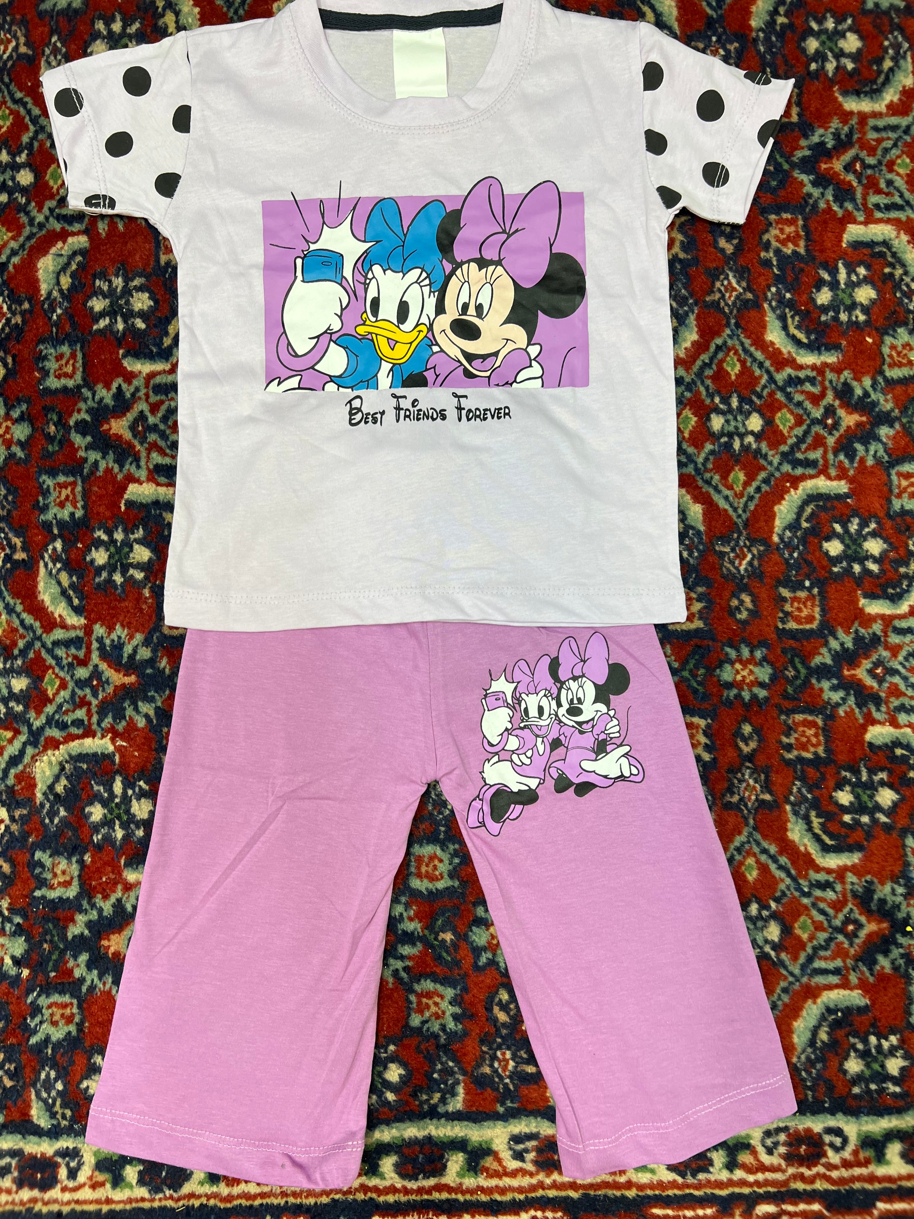 2 PC set for Kids Minnie Branded with Plazo