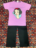 2 PC set for Girls Purple Snow White