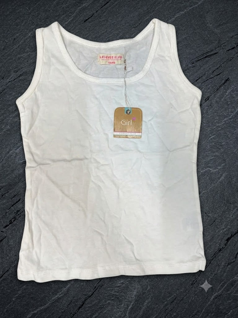White Leisure Club Original Inner Wear Tang Top or sleeveless shirt